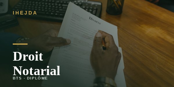 BTS Droit Notarial